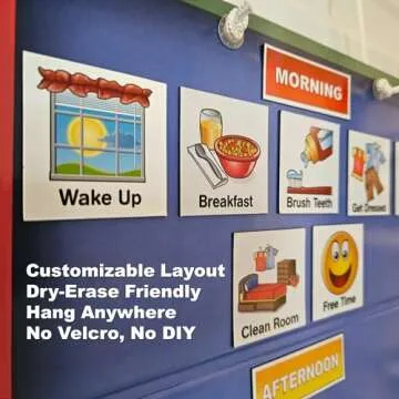 Visual Schedule Magnetic Board for Kids Routines and Rewards