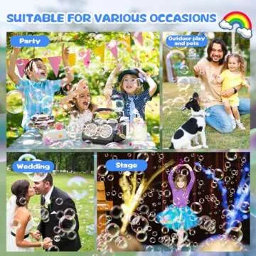 SHCKE Automatic Bubble Machine for Kids & Parties