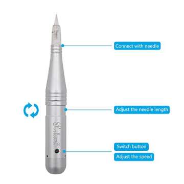 Pinkiou Permanent Makeup Machine MicroPigmentation Pen Hair Stroked Eyebrow Professional Microbladin...