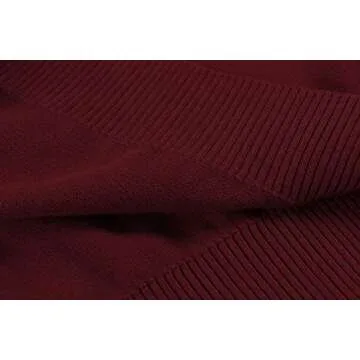 COOFANDY Men Casual Crew Neck Sweater Ribbed Knit Slim Fit Long Sleeve Pullover Top for Casual Or Dressy Wear Wine Red