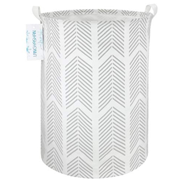 LANGYASHAN Laundry Basket Canvas Fabric Collapsible Organizer Basket for Storage Bin Toy Bins Gift B...