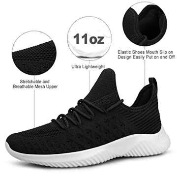 Feethit Women's Comfortable Slip On Walking Shoes - Breathable, Lightweight Sneakers