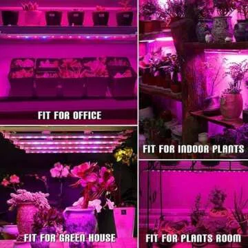 Mosthink LED Grow Light for Indoor Plants, 20W Grow Light Strips with Auto On/Off Timer, 48 LEDs /4 Dimmable Levels, Plant Light Bars for Succulents, Seedlings,Indoor Greenhouse,Plant Shelf