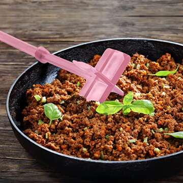 Zulay Kitchen Ground Beef Chopper Tool - Meat Chopper, Hamburger Smasher, Ground Meat Masher - Heat Resistant to 410F