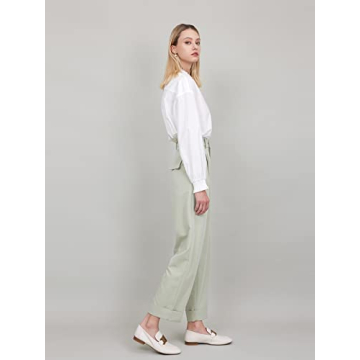 Stylish Women's Straight Leg Pants with Pockets, Plus Size Available