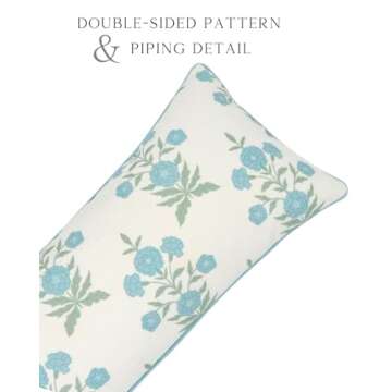 Amelia Lumbar Pillow Cover Floral Grandmillennial Decor Style