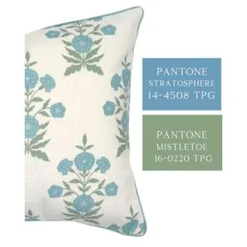 Amelia Lumbar Pillow Cover Floral Grandmillennial Decor Style