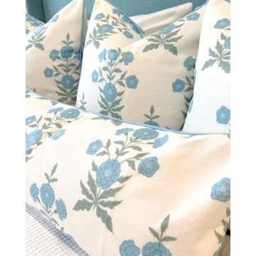 Amelia Lumbar Pillow Cover Floral Grandmillennial Decor Style