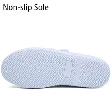 Boy's Girl's Kids White Canvas Shoes for Kids Slip-On Lightweight Sneakers Casual Skin-Friendly Lace-Up Walking Running Shoes Big Kids 1