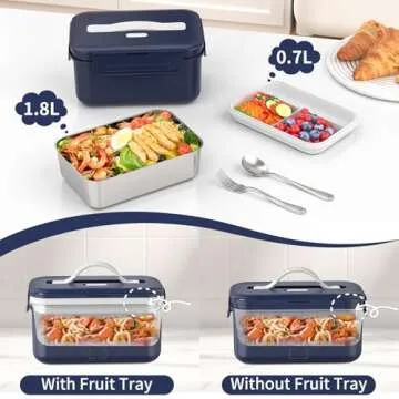 Vingud 1.8L Electric Lunch Box for Easy Heating On-The-Go