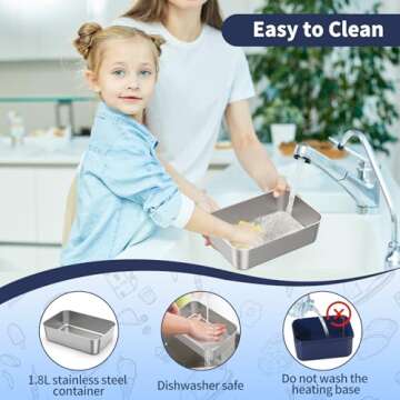 Vingud 1.8L Electric Lunch Box for Easy Heating On-The-Go