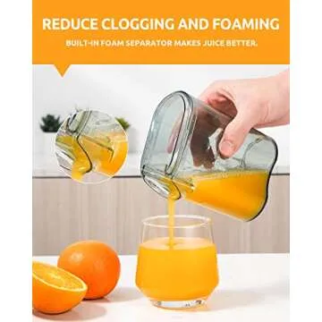 Juicer with 800W Motor, GDOR Juicer Machine with 3” Feed Chute, Dual Speeds Juice Maker for Fruits and Veggies, Anti-Drip Function, Include Cleaning Brush, BPA-Free, White