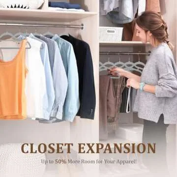 Velvet Hangers 50 Pack with 10 Bonus Clear Clothes Hanger, 17.6" Felt Hangers for Coats, Dresses, Shirts,Sweater, Gray - Family Choice Awards Winner