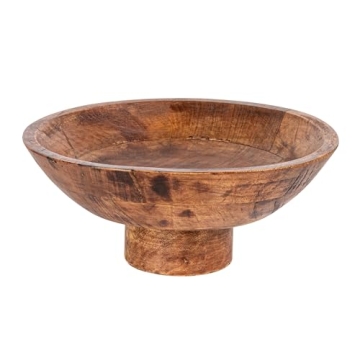 Bloomingville Mango Wood Footed Bowl for Stylish Serving