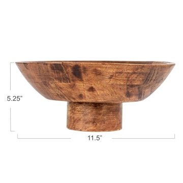 Bloomingville Mango Wood Footed Bowl for Stylish Serving