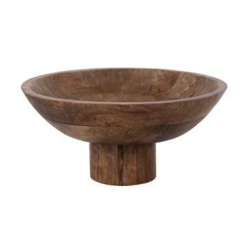 Bloomingville Mango Wood Footed Bowl for Stylish Serving
