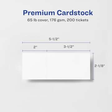 Avery Printable Tickets for Events - Customizable & Durable