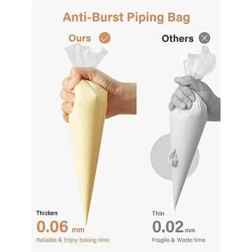 Kootek Piping Bags, Disposable Pastry Bags 16 Inch, 100 Pcs Anti Burst Large Icing Piping Bags for Cookie Frosting Cake Decorating Baking Supplies