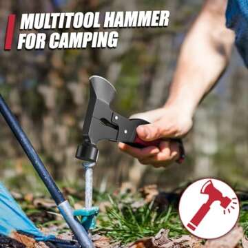 15 in 1 Multitool Axe Hatchet, Gifts for Men, Camping Accessories Survival Gear, Multi Tool for Camping Hiking Survival, Cool Gadgets Gifts for Men,Husband, Boyfriends