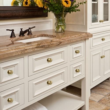 Ktumeware 1 Inch Vintage Brass Drawer Knobs - Stylish & Durable