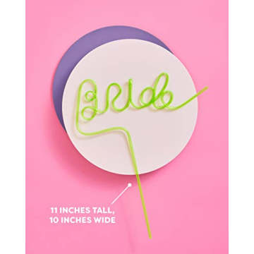 Neon Green Bride Straws for Bachelorette Party Fun