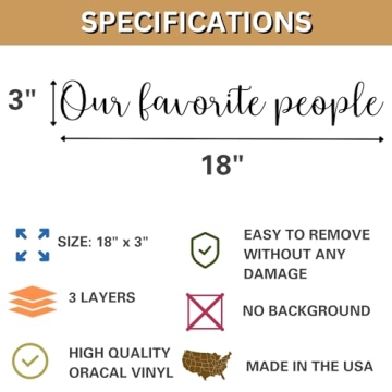 Our Favorite People Sticker - Wedding Seating Chart Decal