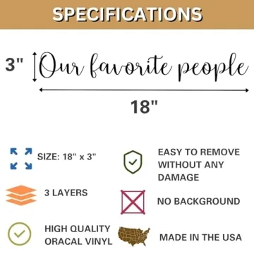 Our Favorite People Sticker - Wedding Seating Chart Decal