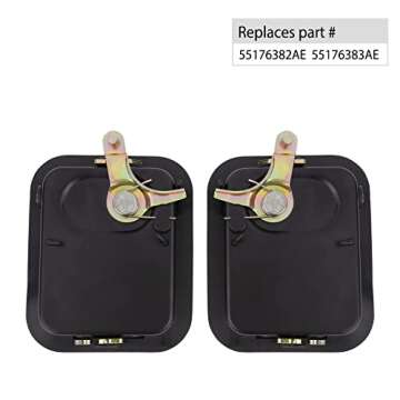 YOUYIEN Exterior Front Door Handles(Driver & Passenger Side), Fit for Jeep Wrangler, Replaces Part #...