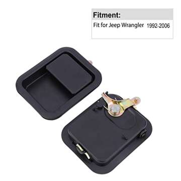 YOUYIEN Exterior Front Door Handles(Driver & Passenger Side), Fit for Jeep Wrangler, Replaces Part # 55176382AE,55176383AE