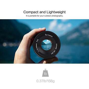 7artisans 50mm F1.8 APS-C Manual Fixed Lens for Fuji Cameras X-A1 X-A10 X-A2,X-A3 X-at X-M1 XM2 X-T1 X-T10 X-T2 X-T20 X-Pro1 X-Pro2 X-E1 X-E2 X-E2s-Black