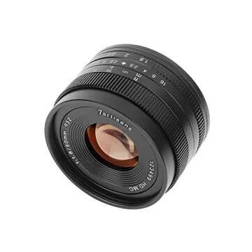 7artisans 50mm F1.8 APS-C Manual Fixed Lens for Fuji Cameras X-A1 X-A10 X-A2,X-A3 X-at X-M1 XM2 X-T1 X-T10 X-T2 X-T20 X-Pro1 X-Pro2 X-E1 X-E2 X-E2s-Black
