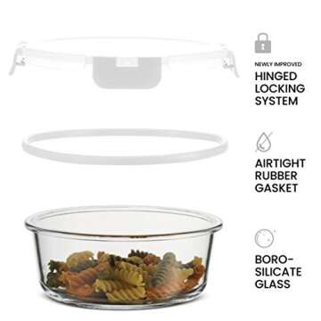FineDine 24 Piece Glass Storage Containers for Fresh Meals