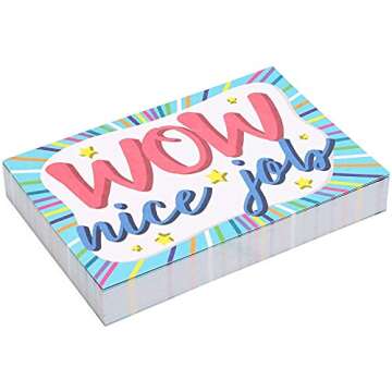 Bright Creations Wow Great Job Inspirational Postcards (4 x 6 in, 50 Pack)