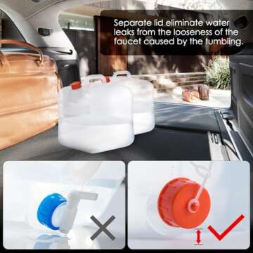 Gowithwind Collapsible Water Container Jug, 5.3 Gallon BPA Free Water Storage Carrier with Spigot, for Camping Backpacking Hiking Outdoors & Emergency, Food-grade Foldable Portable Survival Gear