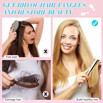 Mini Wet Travel Detangling Hair Brush Set - 6 Pack