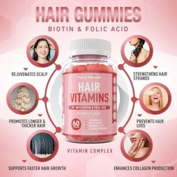 Gummy Hair Vitamins with Biotin for Healthy Hair Growth