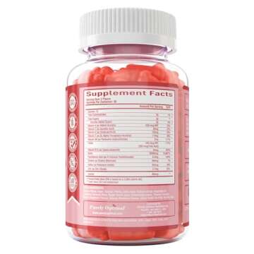 Purely Optimal Premium Hair Vitamins Supplement-Gummy Vitamins w/Biotin, Folic Acid, Vitamins A&D-Supports Faster Hair Growth & Promotes Healthy Hair, Skin, & Nails-60 Non-GMO Berry Flavored Gummies