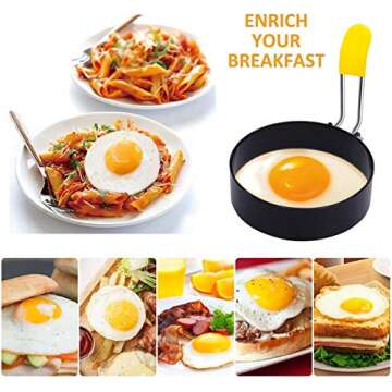 Egg Ring for Perfect Breakfasts - Silicone Handle & Non-stick