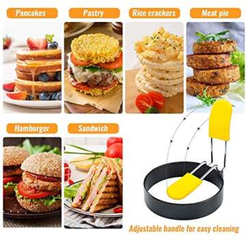 Egg Ring for Perfect Breakfasts - Silicone Handle & Non-stick