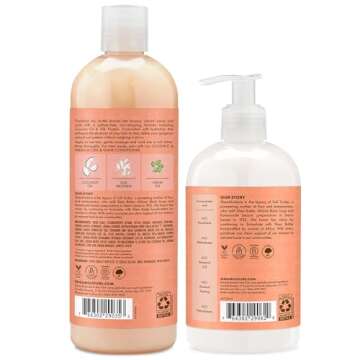 Shea Moisture Shampoo & Conditioner Set – Curl & Shine, Coconut & Hibiscus Hair Care Formulas for ...