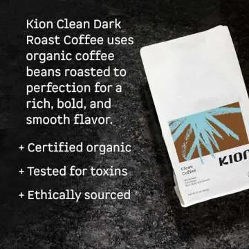 Kion Organic Ground Coffee | Best Tasting, Purest, Highest Antioxidant, Healthiest Coffee | Dark Roa...