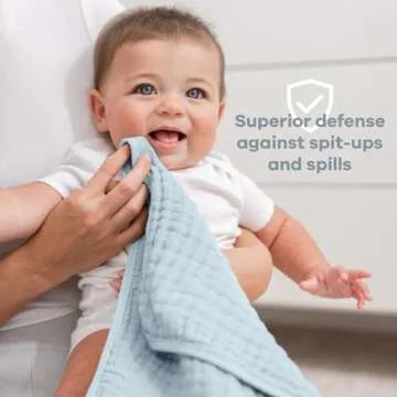 Comfy Cubs 6-Pack Muslin Baby Burp Cloths - Soft & Absorbent