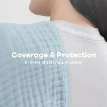 Comfy Cubs 6-Pack Muslin Baby Burp Cloths - Soft & Absorbent