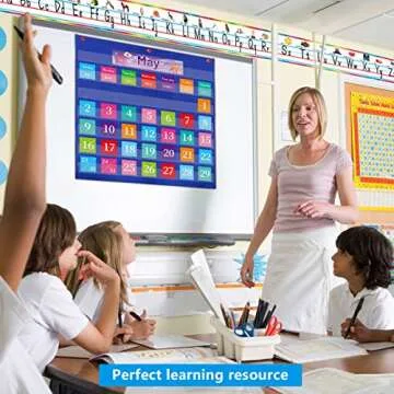 Classroom Calendar Pocket Chart with 96 Interactive Cards