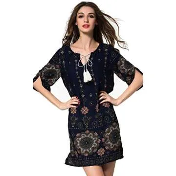 Comfortable ARANEE Bohemian Vintage Printed Dress