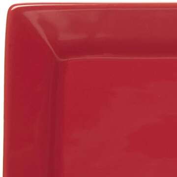 10 Strawberry Street Nova Square 16 pc Dinnerware Set, Red
