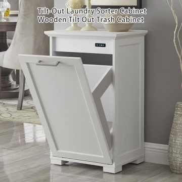 OLD CAPTAIN Tilt-Out Trash Cabinet with Deodorizing Function
