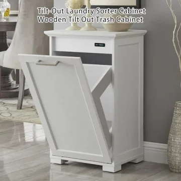 OLD CAPTAIN Tilt-Out Trash Cabinet with Deodorizing Function