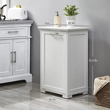 OLD CAPTAIN Tilt-Out Trash Cabinet with Deodorizing Function