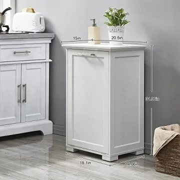OLD CAPTAIN Tilt-Out Trash Cabinet with Deodorizing Function